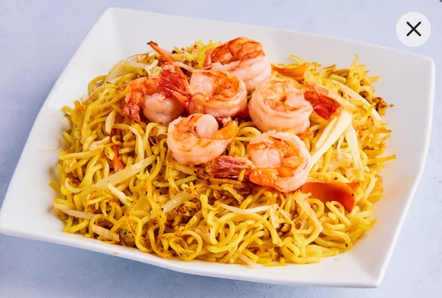 Mi Xao Tom / Stekte Scampi Nudler