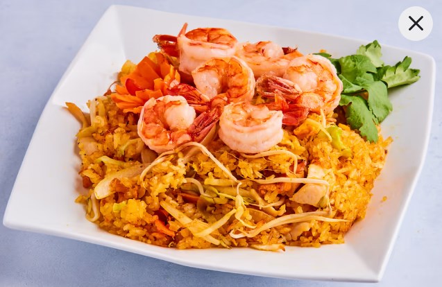 Stekte Ris med Scampi